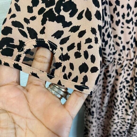 Aqua Women's Leopard Print V-Neck Party Dress Pink - Picture 8 of 8